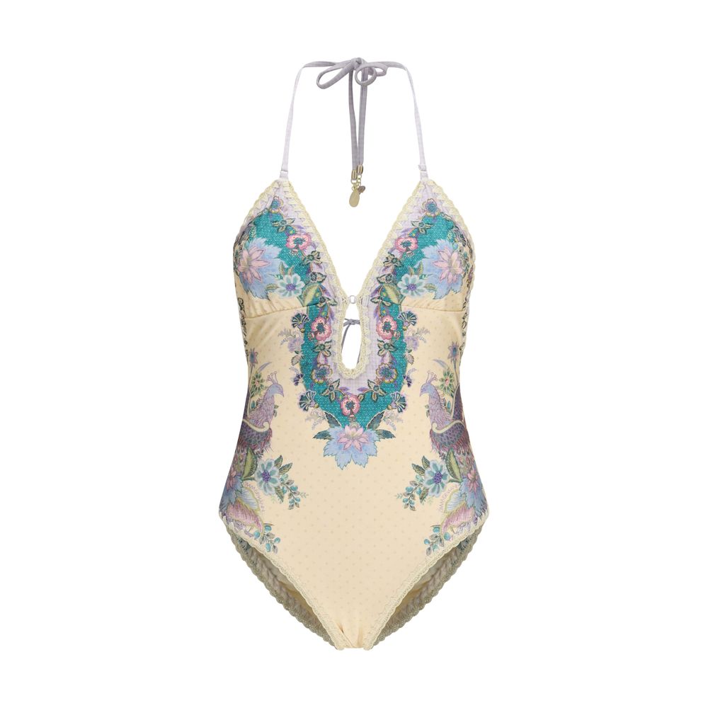 One-Piece Swimsuit by Zimmermann for women in stretch polyamide beige features a exquisite silhouette, showcasing the exquisite design of this Crochet Women's Stretch Polyamide One-Piece Swimsuit with a exquisite fit and cut.