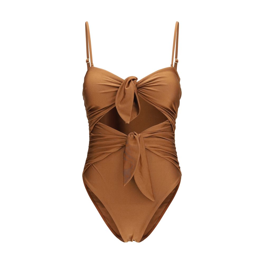 One-Piece Swimsuit by Zimmermann for women in polyamide beige features a exquisite silhouette, showcasing the exquisite design of this Women's Polyamide One-Piece Swimsuit with a exquisite fit and cut.