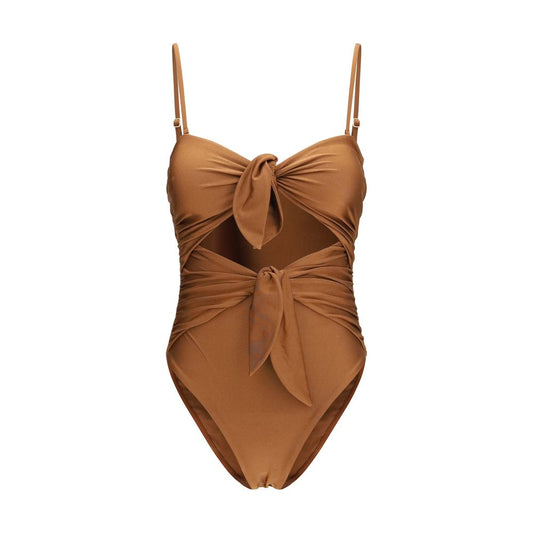 One-Piece Swimsuit by Zimmermann for women in polyamide beige features a exquisite silhouette, showcasing the exquisite design of this Women's Polyamide One-Piece Swimsuit with a exquisite fit and cut.