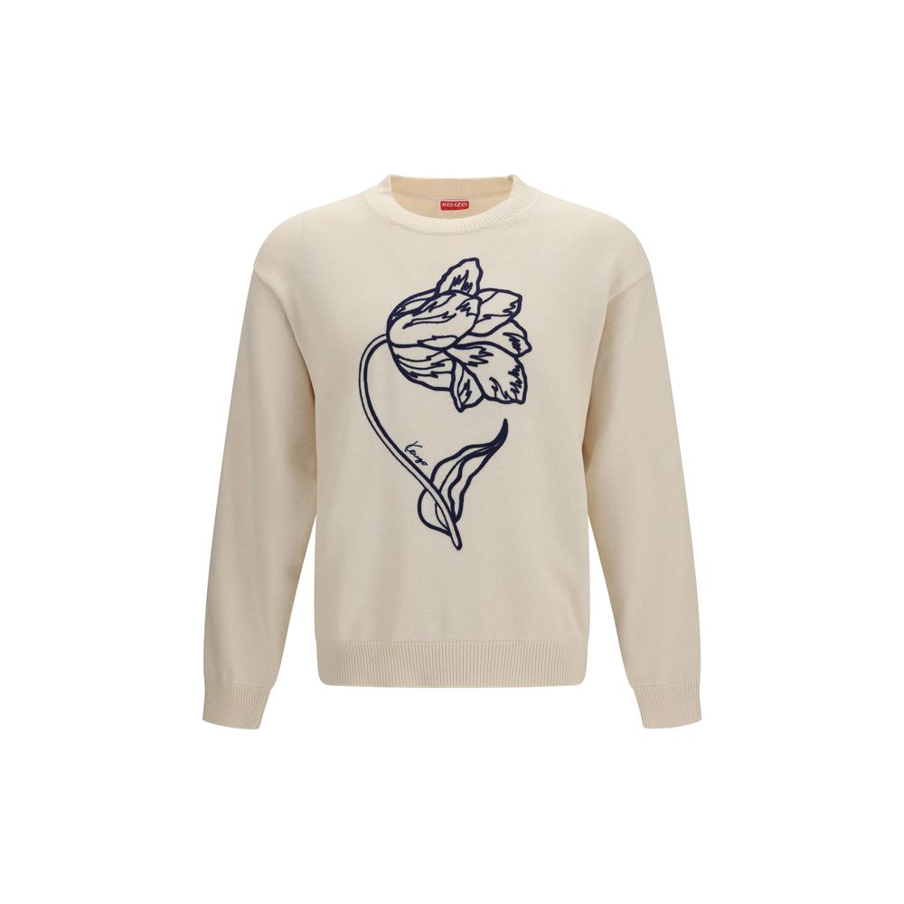 Sweatshirt by Kenzo for men in cotton & merino wool beige & signature features a unrivaled silhouette with a refined crew neckline and unrivaled detailing for a sophisticated look.