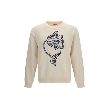 Sweatshirt by Kenzo for men in cotton & merino wool beige & signature features a unrivaled silhouette with a refined crew neckline and unrivaled detailing for a sophisticated look.