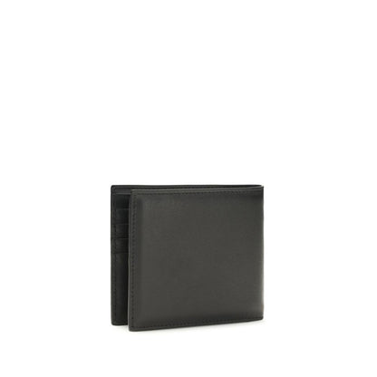 Wallet by Givenchy for men in bos taurus calfskin leather black, silver & signature presents a refined silhouette, artfully capturing the essence of the Bos Taurus Calfskin Leather Wallet design with sophisticated compact-design bifold for a refined look.