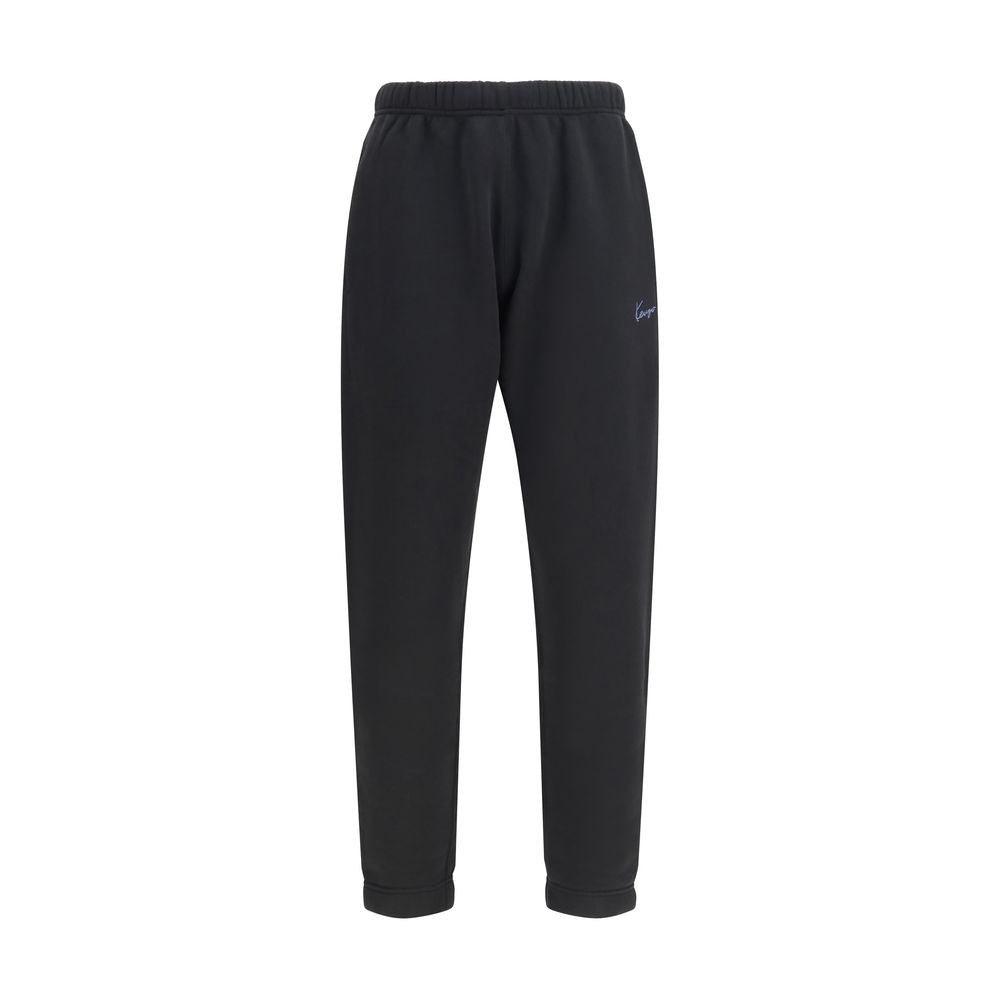 Jogger Sweatpants by Kenzo for men in cotton black & signature features a contemporary silhouette with , a contemporary regular-fit, long hem, and for a premium, high-performance aesthetic.