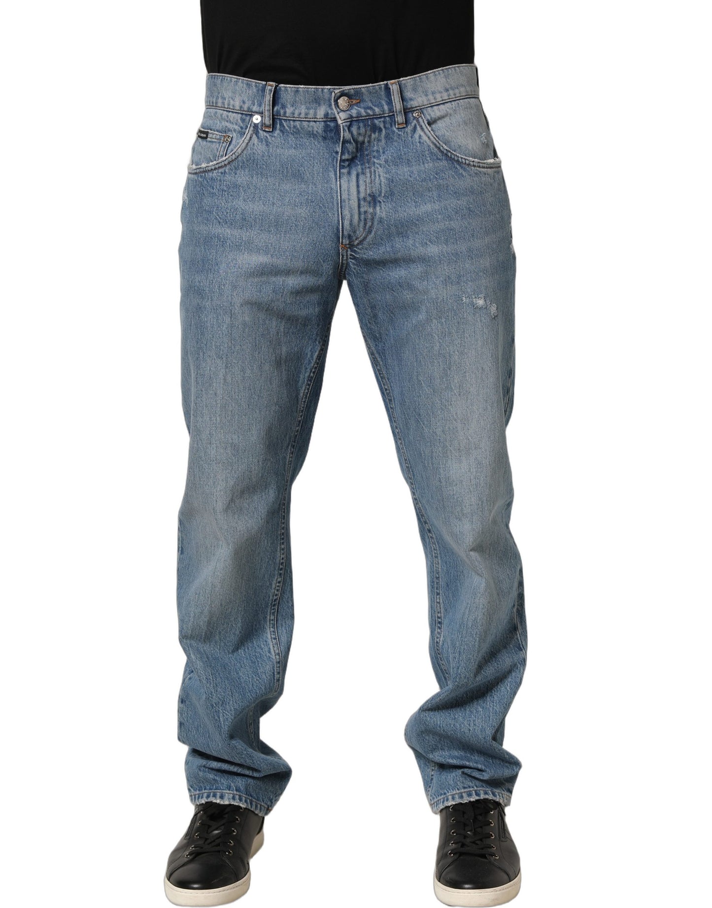 Dolce & Gabbana Light Blue Washed MidWaist Classic Denim Jeans