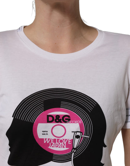 Dolce & Gabbana White D&G WE LOVE JAPAN Print Cotton T-shirt