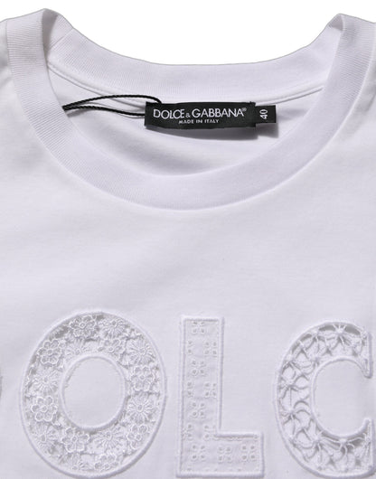 Dolce & Gabbana White Logo Round Neck Sleeveless T-shirt