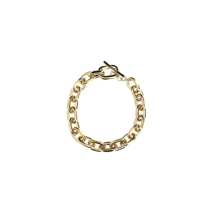 Necklace by Rabanne for women in bos taurus calf suede leather gold features an resplendent silhouette, showcasing a sophisticated chain statement necklace design from the Women's Gold Aluminium & Brass Necklace collection for a resplendent finish.
