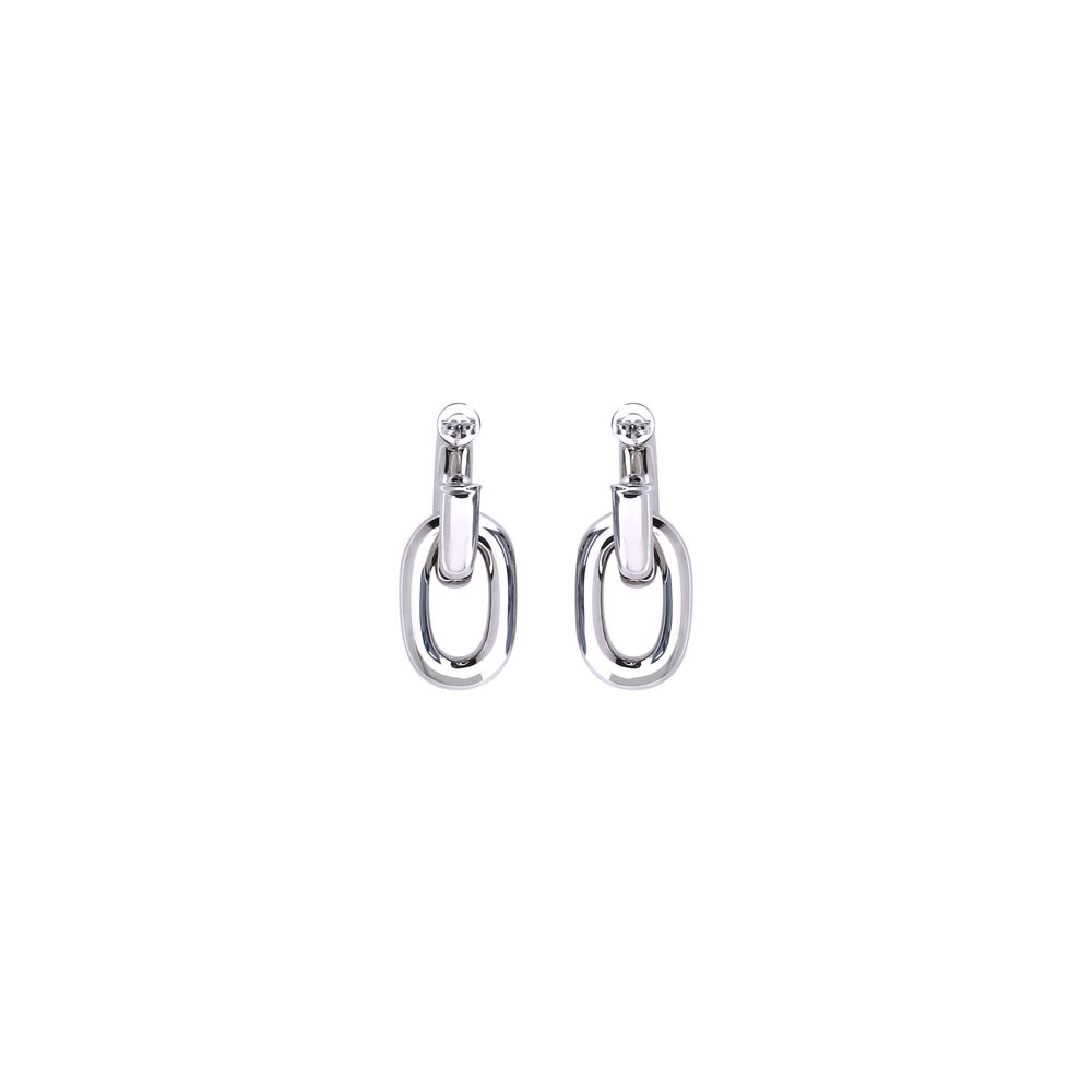 Earrings by Rabanne for women in bos taurus calf suede leather silver showcases a captivating silhouette, featuring an captivating from the Women's Silver Aluminium & Resin Earrings collection for a captivating finish.