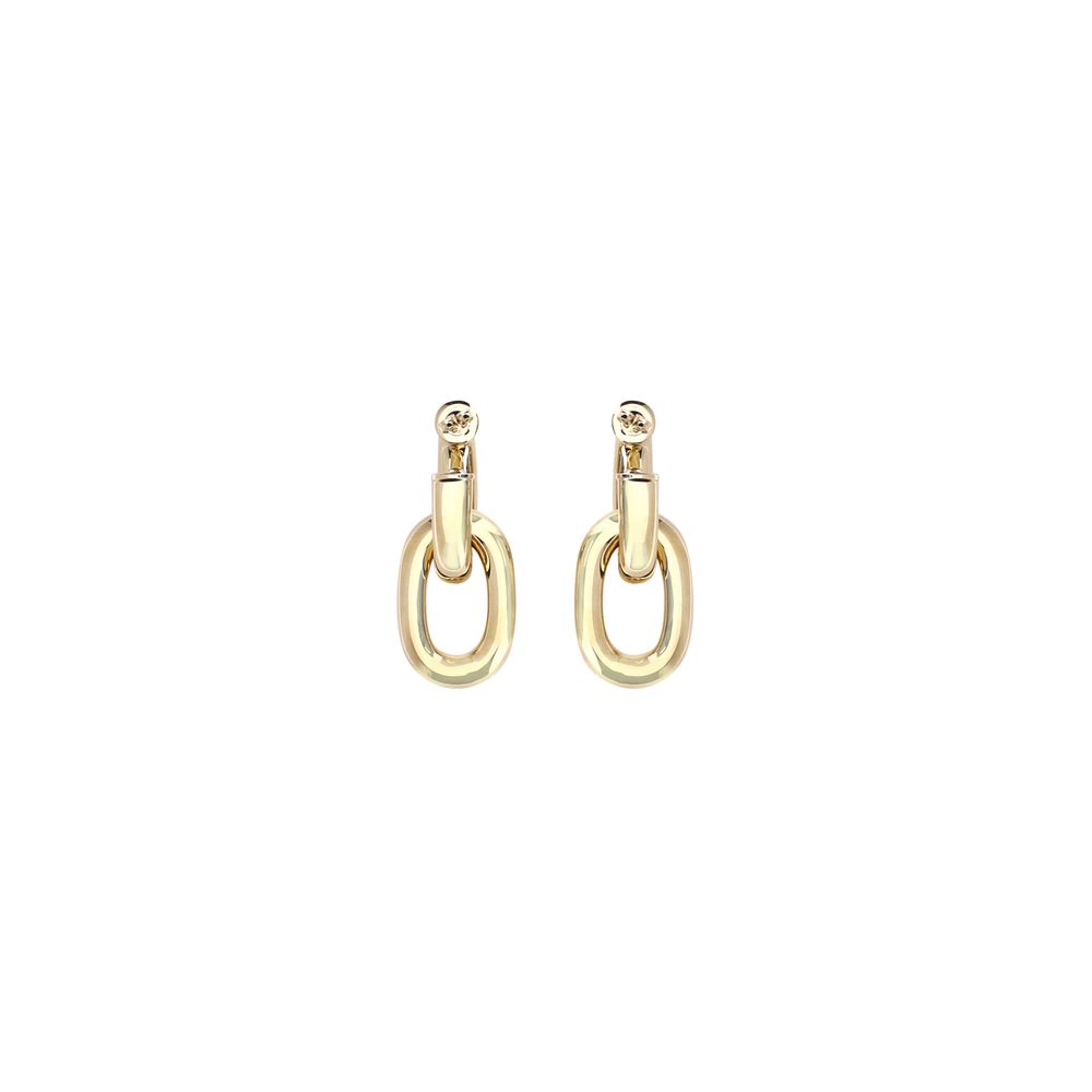Earrings by Rabanne for women in bos taurus calf suede leather gold showcases a artisanal silhouette, artfully capturing the essence of Women's Gold Aluminium & Resin Earrings with its exquisite .
