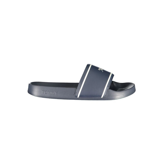 Sandals by Tommy Hilfiger for women in polyester & polyurethane blue & print features an architectural silhouette, showcasing the architectural Women's Polyester & Polyurethane Sandals with a and .