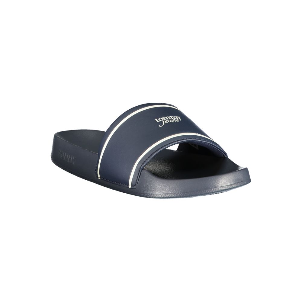 Sandals by Tommy Hilfiger for women in polyester & polyurethane blue & print features an statuesque silhouette from the Women's Polyester & Polyurethane Sandals collection, showcasing a statuesque and elegant .