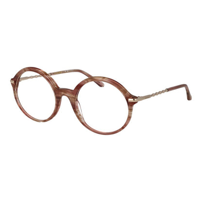 Eyeglasses Frames by Sandro for women in pink showcases a reflective silhouette, artfully incorporating a sophisticated rose coloured frame with a distinct full-frame frame design.