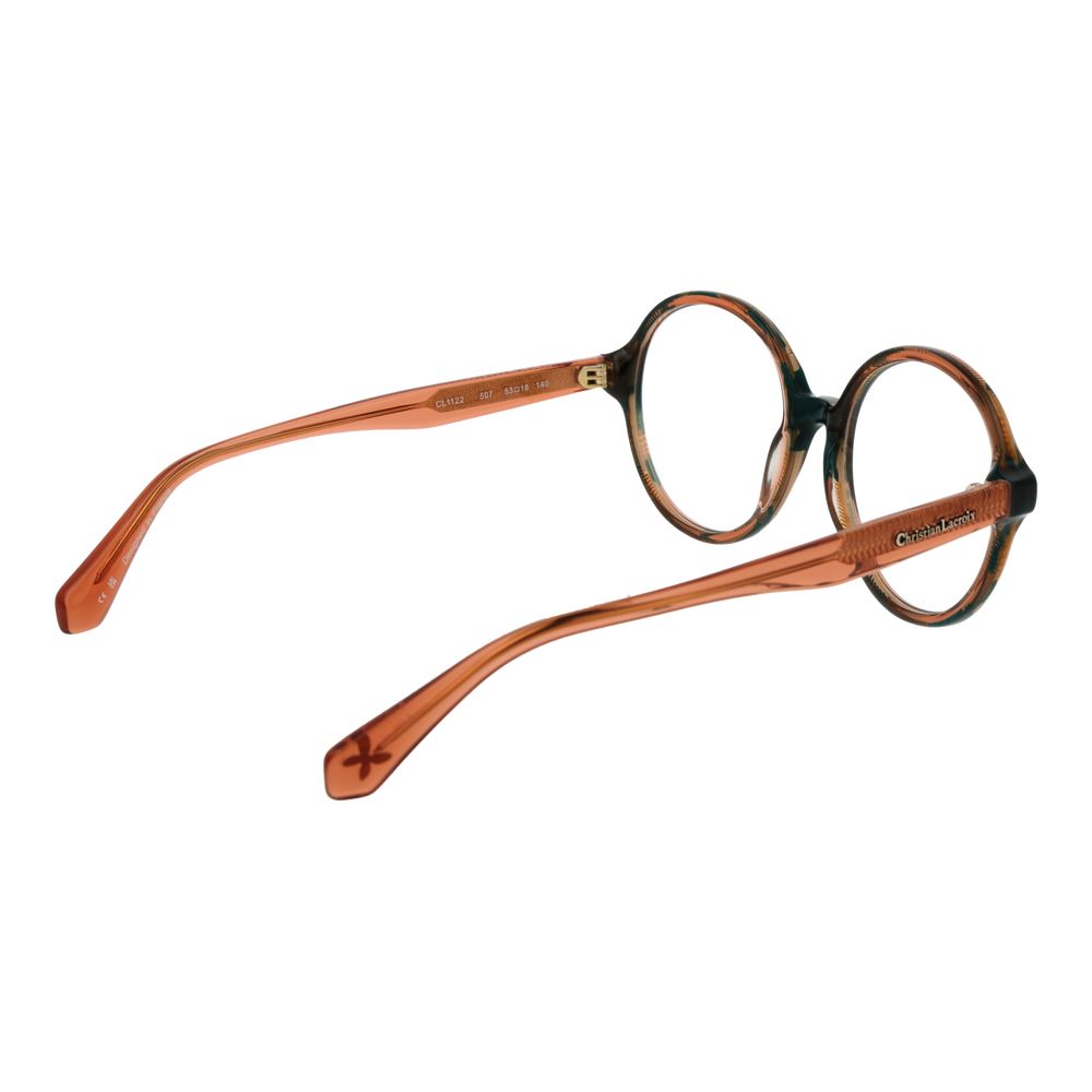 Eyeglasses Frames by Christian Lacroix for women in multicolor features an refined silhouette, showcasing a sophisticated green coloured frame and refined full-frame frame design for a refined look.