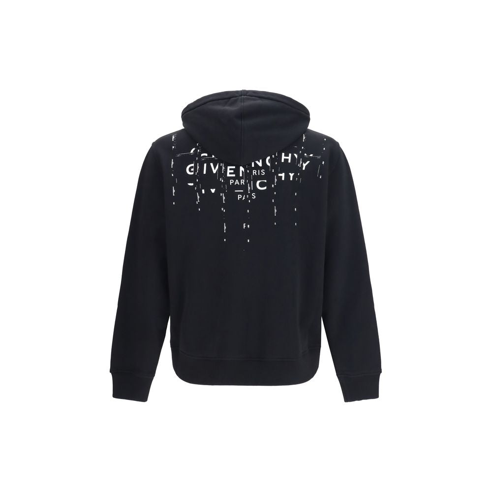 Sweatshirt Hoodie by Givenchy for men in cotton black & print features an luminous silhouette, showcasing a sophisticated hooded neckline and for a truly luminous look.
