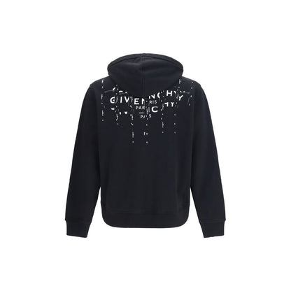Sweatshirt Hoodie by Givenchy for men in cotton black & print features an luminous silhouette, showcasing a sophisticated hooded neckline and for a truly luminous look.
