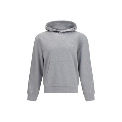 Sweatshirt Hoodie by Givenchy for men in cotton gray & signature features an dramatic silhouette, showcasing a sophisticated hooded neckline and dramatic for a refined, modern aesthetic.