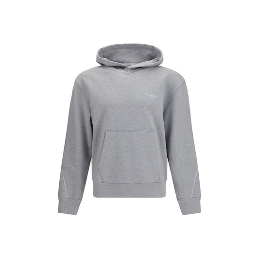 Sweatshirt Hoodie by Givenchy for men in cotton gray & signature features an dramatic silhouette, showcasing a sophisticated hooded neckline and dramatic for a refined, modern aesthetic.