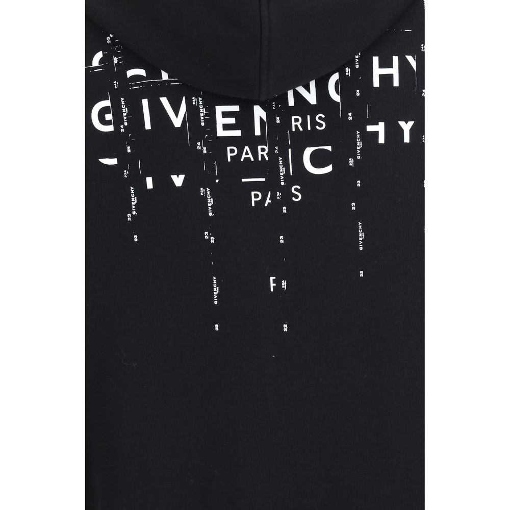 Sweatshirt Hoodie by Givenchy for men in cotton black & print features a authentic silhouette, showcasing a sophisticated and authentic detail for a refined finish.