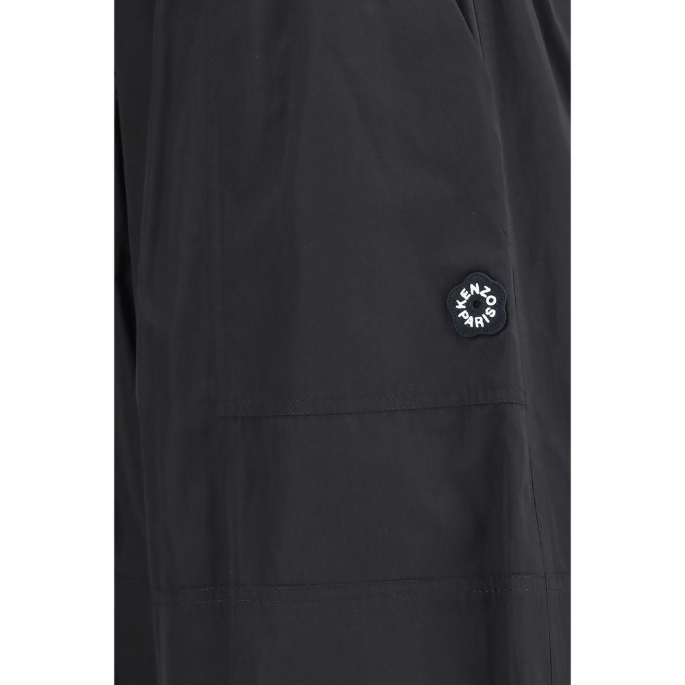 Cargo Pants by Kenzo for women in cotton polyester black & signature features a sartorial silhouette, showcasing a sophisticated relaxed-fit, regular-fit & wide with a refined long and elegant .