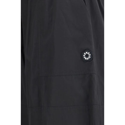 Cargo Pants by Kenzo for women in cotton polyester black & signature features a sartorial silhouette, showcasing a sophisticated relaxed-fit, regular-fit & wide with a refined long and elegant .