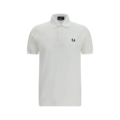 Polo Shirt by Fred Perry for men in cotton white & signature presents a crisp silhouette, artfully detailed with a crisp and crisp .