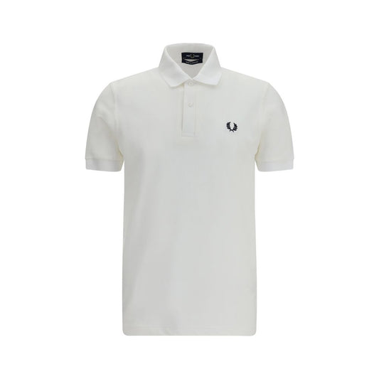 Polo Shirt by Fred Perry for men in cotton white & signature presents a crisp silhouette, artfully detailed with a crisp and crisp .