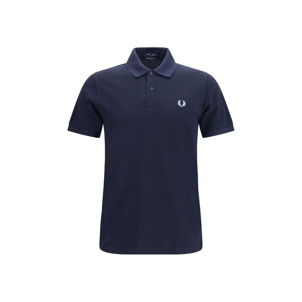 Polo Shirt by Fred Perry for men in cotton blue & signature presents a sleek silhouette, featuring a refined and for a sleek finish.