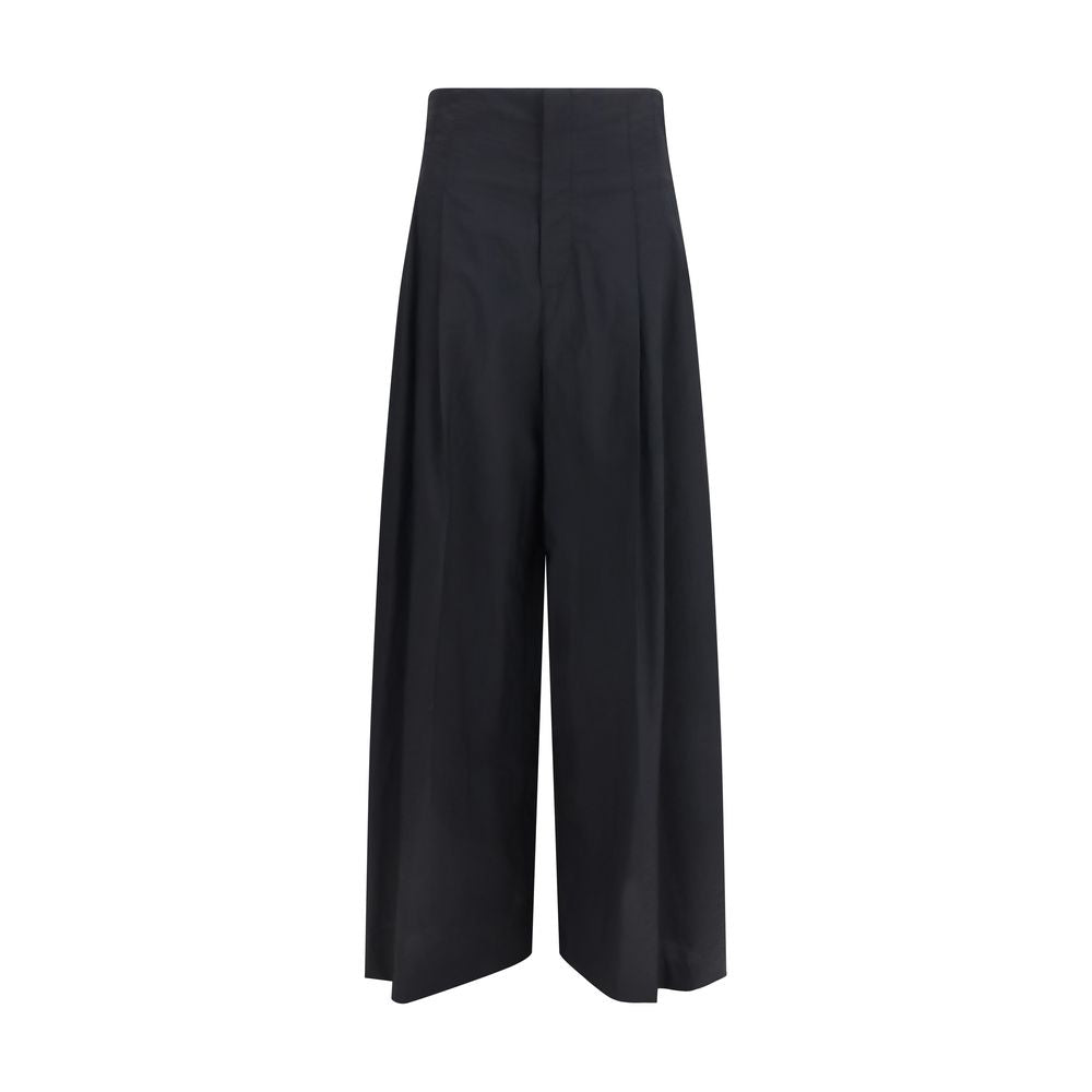 Casual Pants by Brunello Cucinelli for women in polyamide cotton black features a refined silhouette with a refined wide & oversized, defined by a and a refined long for a refined finish.