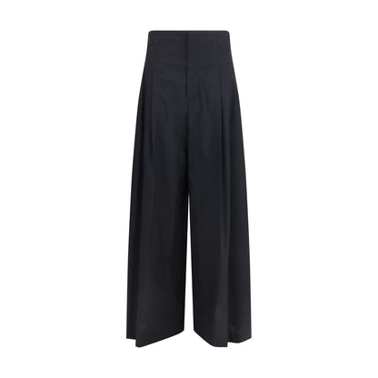 Casual Pants by Brunello Cucinelli for women in polyamide cotton black features a refined silhouette with a refined wide & oversized, defined by a and a refined long for a refined finish.