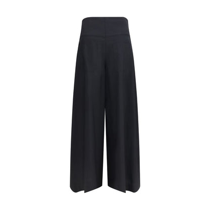 Casual Pants by Brunello Cucinelli for women in polyamide cotton black features an sophisticated and wide & oversized with a precise long, creating a sophisticated and sophisticated silhouette.