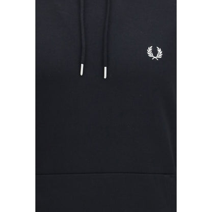 Sweatshirt Hoodie by Fred Perry for men in cotton black, signature & striped features an avant-garde silhouette, showcasing a sophisticated and detail for a truly avant-garde finish.