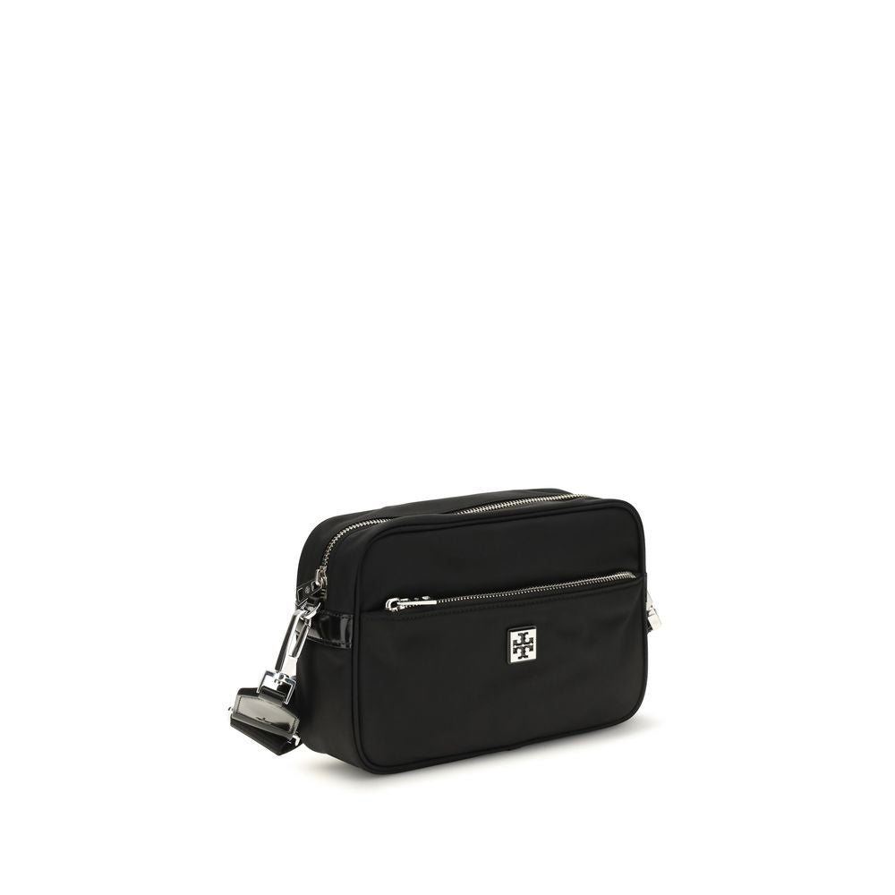 Shoulder Pouch Bag by Tory Burch for women in nylon leather black features a enviable silhouette, showcasing a secure zipper, ample , and enviable shoulder-strap & adjustable-strap for a enviable finish.