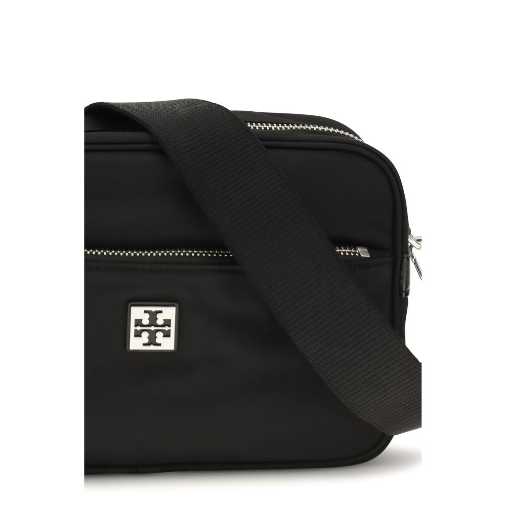 Shoulder Pouch Bag by Tory Burch for women in nylon leather black features a effortless chic silhouette with a secure zipper, ample , and versatile shoulder-strap & adjustable-strap for a effortless chic finish.