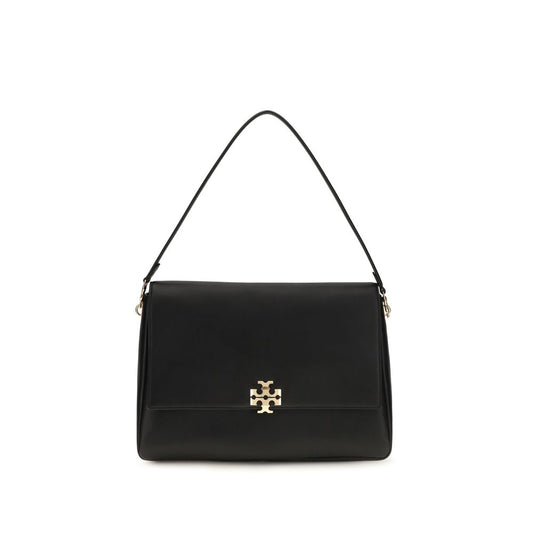 Large Shoulder Bag by Tory Burch for women in bos taurus calf nappa & suede leather black & signature features a effortless chic silhouette with a secure snap, zipper & magnetic, ample , and versatile shoulder-strap for a effortless chic finish.