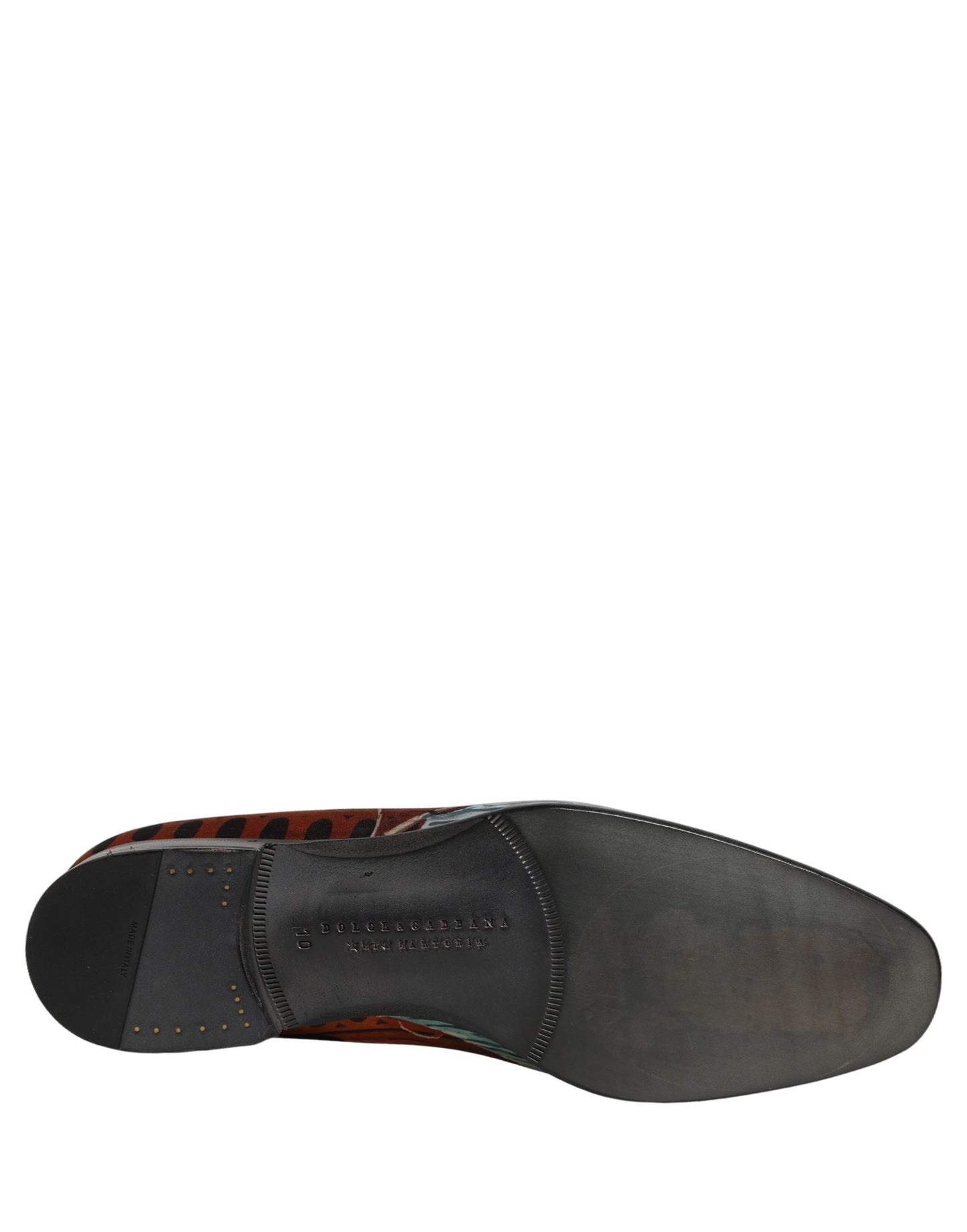 Dolce & Gabbana Multicolor Lion Print Slip On Loafers Shoes