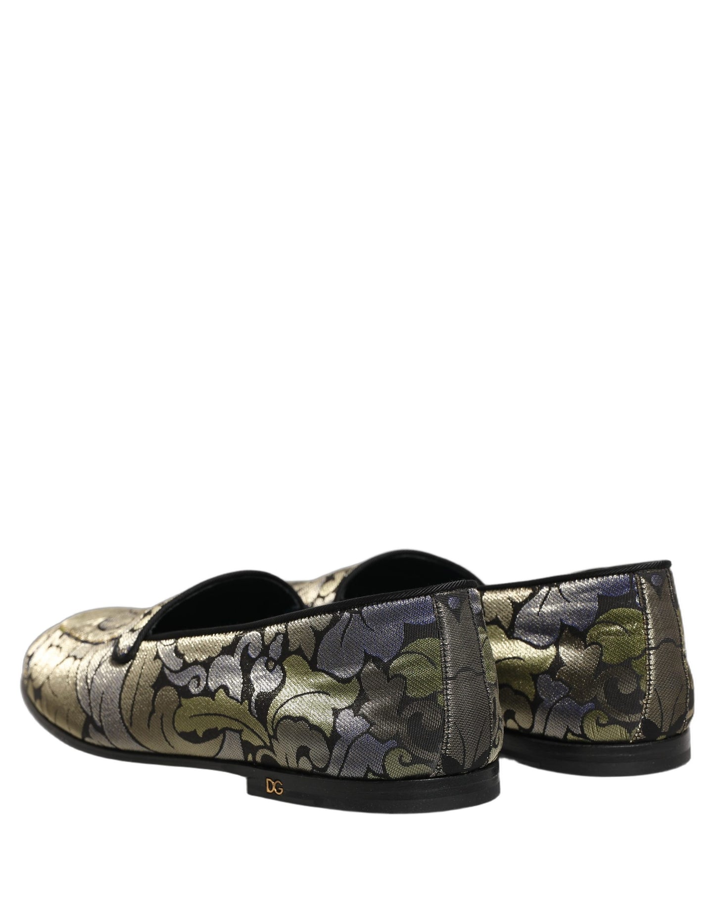 Dolce & Gabbana Multicolor Floral Jacquard Men Loafers Shoes