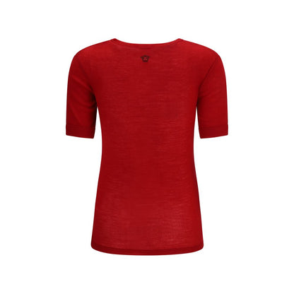 T-Shirt by Versace for women in wool multicolor & signature features an edgy silhouette, meticulously detailed with a sophisticated and for a truly edgy finish.