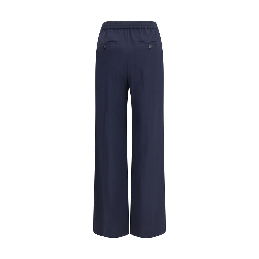 Casual Pants by Max Mara for women in wool canvas blue features an sophisticated and straight-leg & regular-fit with a precise long, creating a sophisticated and sophisticated silhouette.