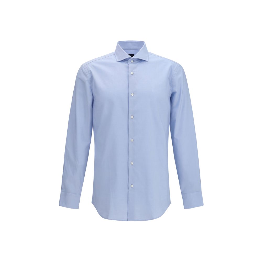 Dress Shirt by Hugo Boss Black for men in stretch cotton black & blue features an polished silhouette, showcasing a sophisticated and detail for a truly polished finish.