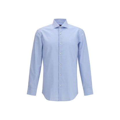 Dress Shirt by Hugo Boss Black for men in stretch cotton black & blue features an polished silhouette, showcasing a sophisticated and detail for a truly polished finish.