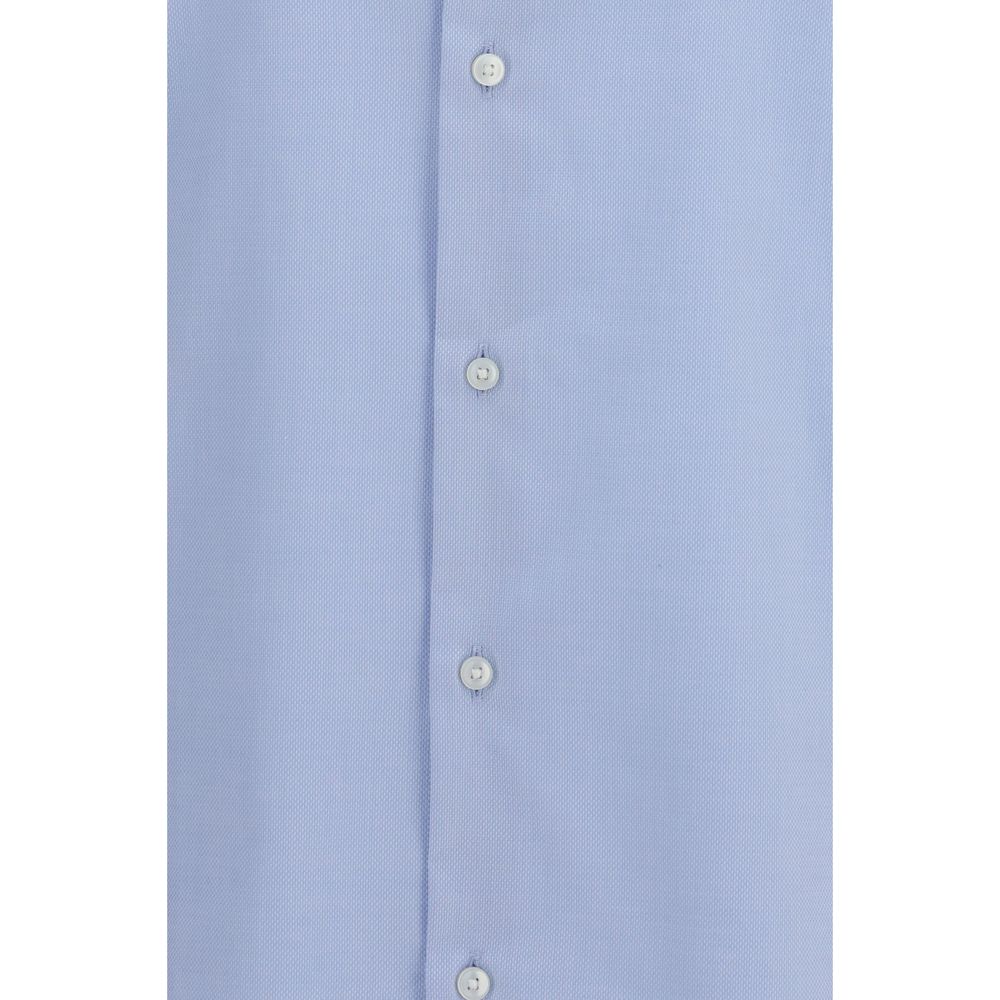Dress Shirt by Hugo Boss Black for men in stretch cotton black & blue showcases a sleek silhouette, elegantly detailed with a sleek and for a sleek finish.