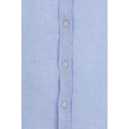 Dress Shirt by Hugo Boss Black for men in linen black & blue showcases a sublime silhouette, artfully detailed with a sublime and for a sophisticated, sublime finish.