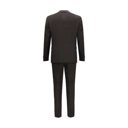This Pant Suit by Hugo Boss Black for men in merino virgin wool black & gray presents a discerning silhouette, featuring a sophisticated and a discerning straight & regular-fit for a refined and polished look.