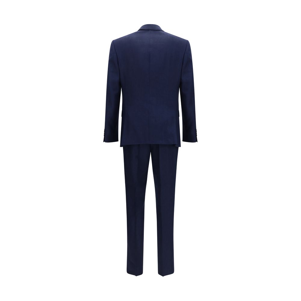 Pant Suit by Hugo Boss Black for men in merino virgin wool & mohair black & blue features a tailored silhouette, showcasing a sophisticated and tailored relaxed-fit & slim for a refined, professional look.