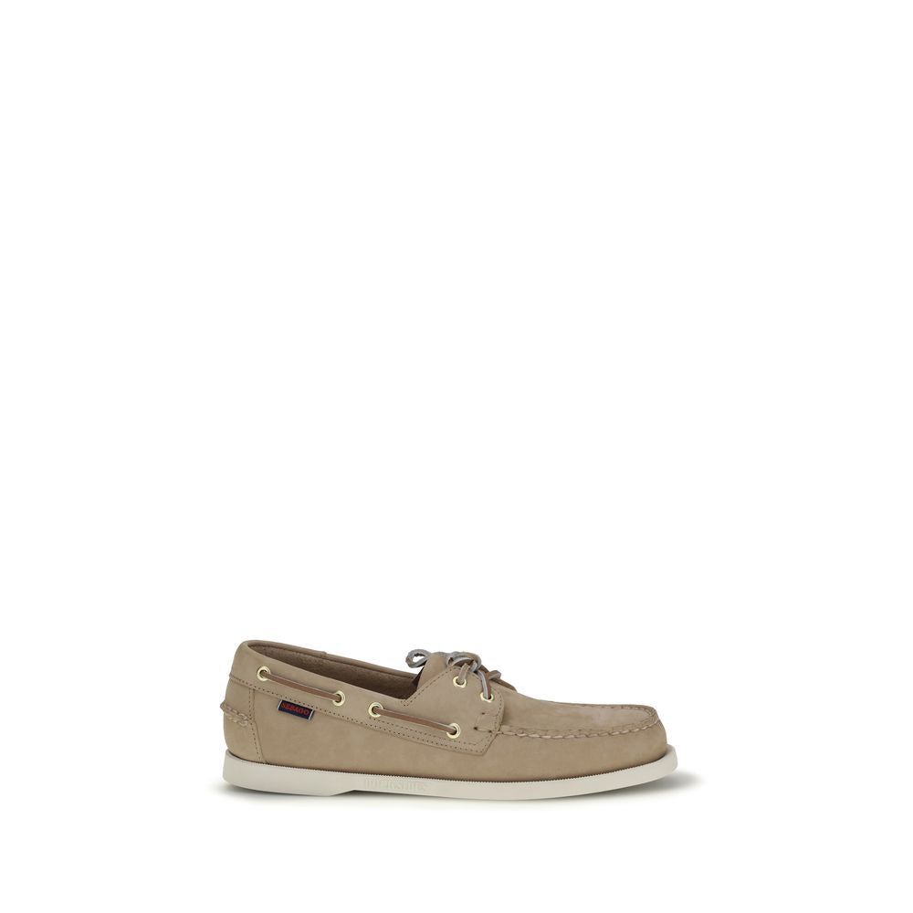 Sebago Men's Bos Taurus Calf Nubuck Leather Loafer Slip-On Shoes - Beige