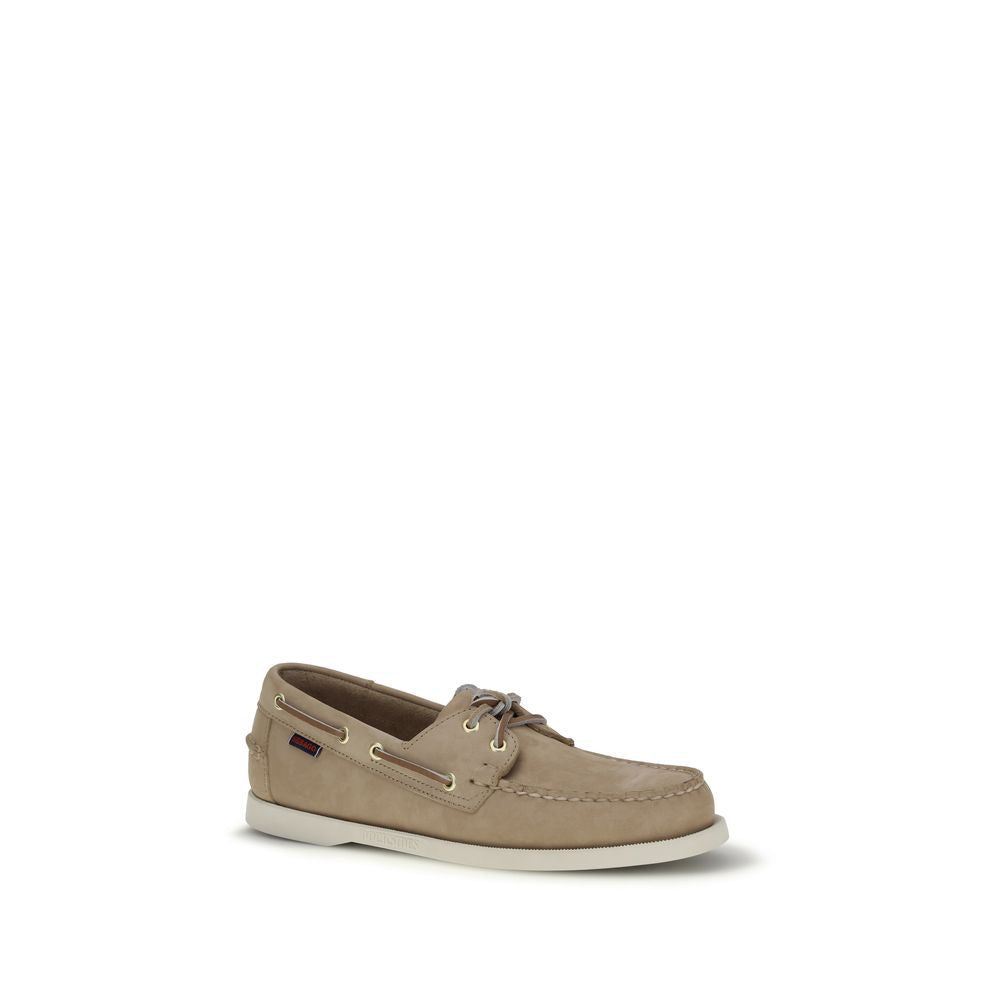 Sebago Men's Bos Taurus Calf Nubuck Leather Loafer Slip-On Shoes - Beige