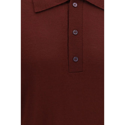 Polo Shirt by Valentino Garavani for men in merino wool bordeaux features a eye catching silhouette, showcasing a refined and for a eye catching finish.