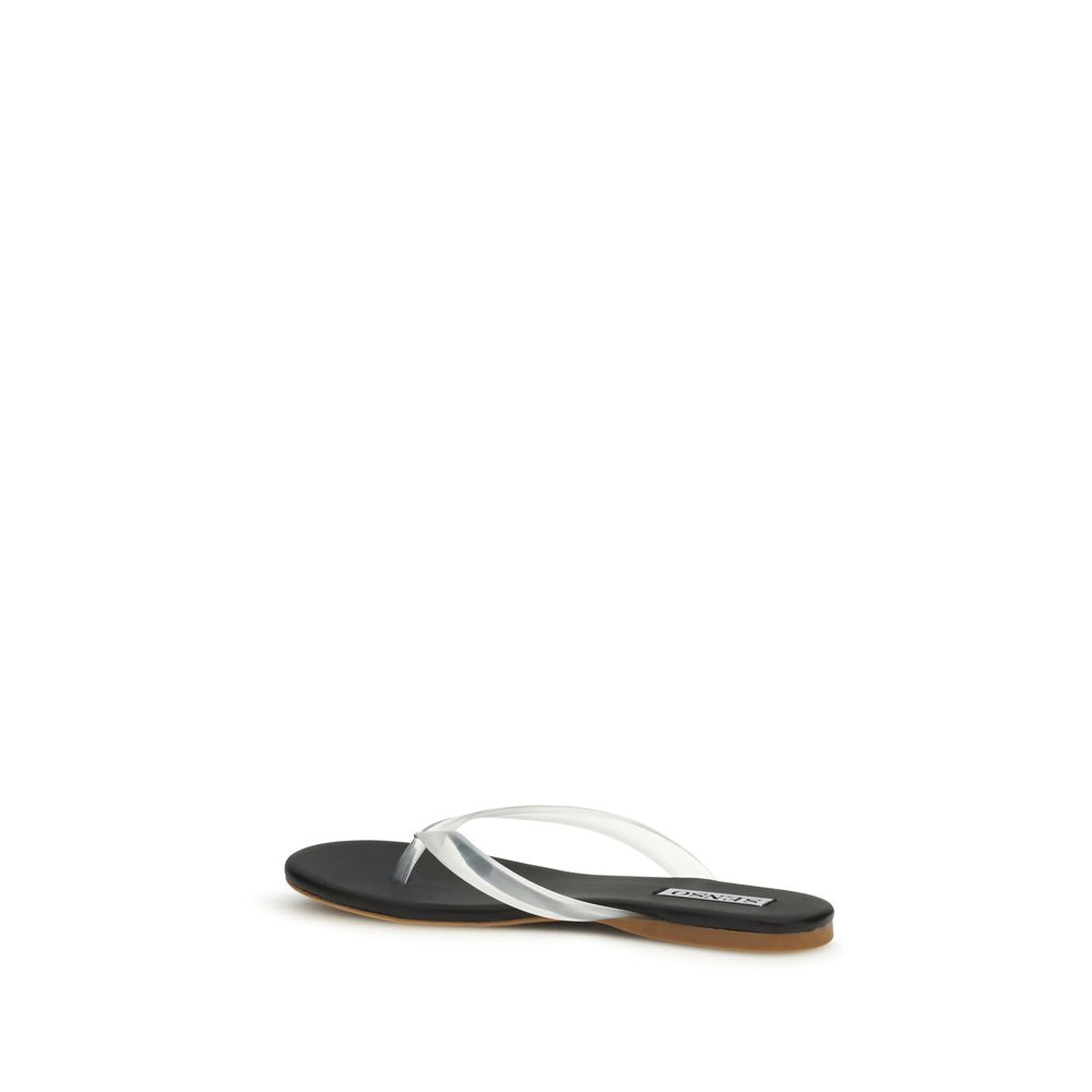 Flip-Flop Thong Sandals by Senso for women in leather & rubber and black & transparent presents a captivating silhouette, showcasing the signature style of the City Women's Leather & Rubber Flip-Flop Thong Sandals with a captivating and captivating .