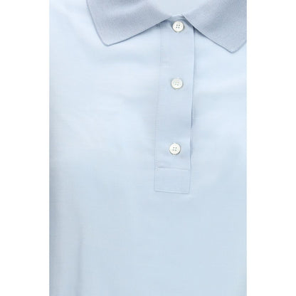 Blouse by Jacob Cohen for women in wool & silk blue showcases a sharp silhouette, elegantly detailed with a sharp and sharp .