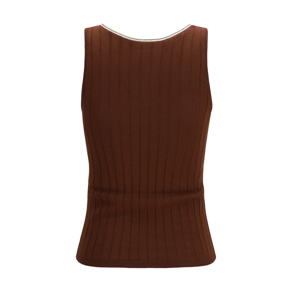T-Shirt by Brunello Cucinelli for women in cashmere bordeaux showcases a unassuming silhouette, artfully detailed with a refined round neckline and unassuming for a sophisticated, contemporary look.